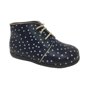 603 - Navy Dotted Soft Leather Lace for Toddler by Pepe