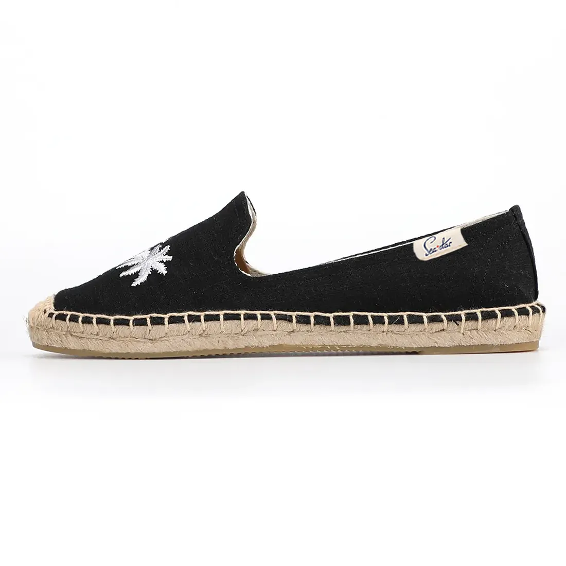Bayside Beach Club Espadrille Palmtree Black