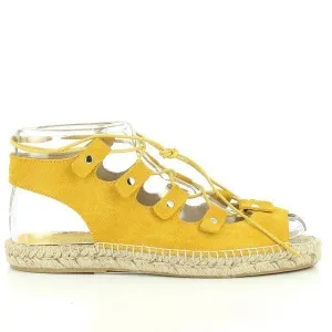 Calzanor 93009PO Yellow Lace-Up Espadrilles